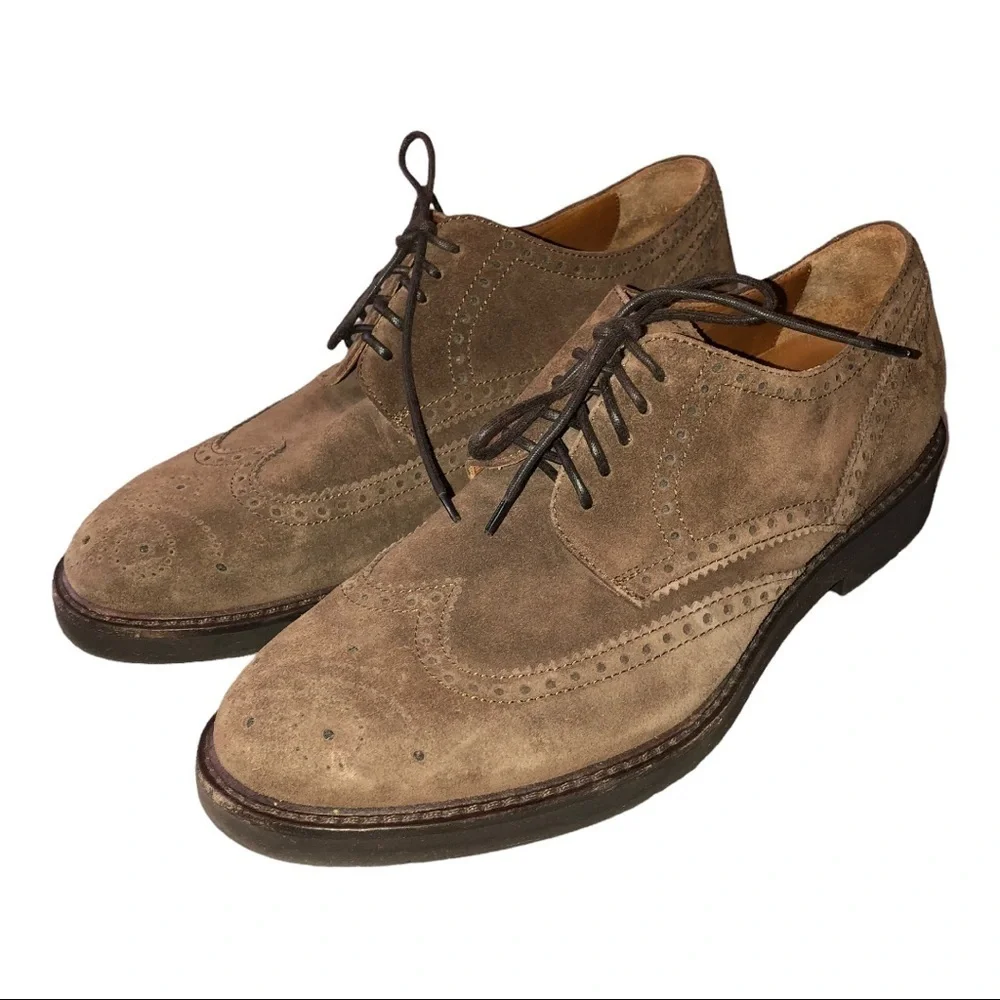AQUATALIA Carson Brown Suede Waterproof Lace Oxford Shoes Sz 9